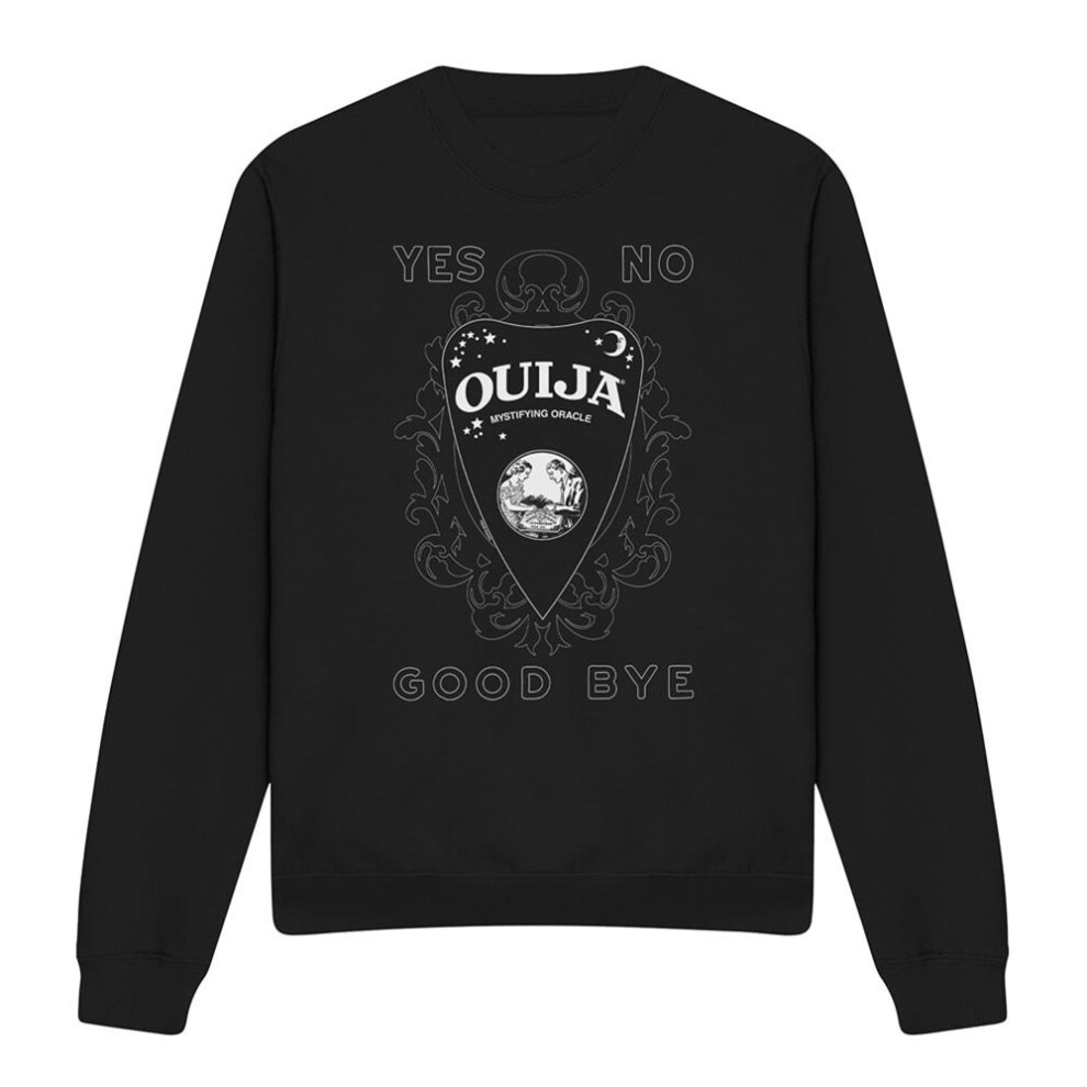 Hasbro (S, ) Unisex Adult Yes, No, Goodbye With Planchette Ouija Board Sweatshirt Black