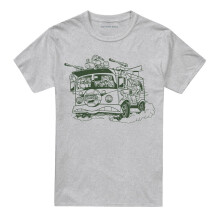(XXL, Athletic Heather) Teenage Mutant Ninja Turtles Unisex Adult Radical Wagon T-Shirt