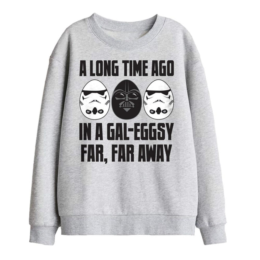 Star Wars (9-11 Years, Athletic Heather) Childrens/Kids Galeggsy Far, Far Away Sweatshirt Multicoloured