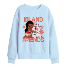 (7-8 Years, Light Blue) Moana 2 Childrens/Kids Island Friends Simea & Pua Sweatshirt
