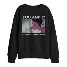 (12-13 Years, Black) The Princess and the Frog Childrens/Kids A Risk Worth Taking Tiana Sweatshirt