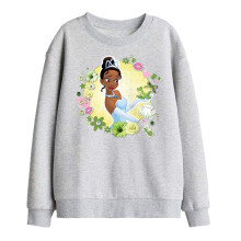 (5-6 Years, Athletic Heather) The Princess and the Frog Childrens/Kids Tiana & Prince Naveen Sweatshirt