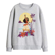 (9-11 Years, Athletic Heather) Moana Childrens/Kids Heart Sunset Sweatshirt