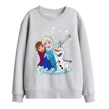 (12-13 Years, Athletic Heather) Frozen Childrens/Kids Let It Snow Elsa Anna Olaf Sweatshirt