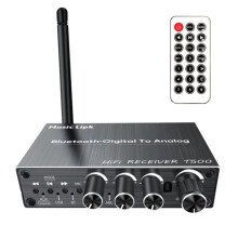 5.3 Audio Receiver AUX/Coaxial / Mic/USB Lossless Music Wireless Audio Adapter with Remote Control