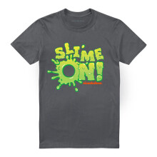 (3XL, Charcoal) Nickelodeon Unisex Adult Slime On T-Shirt