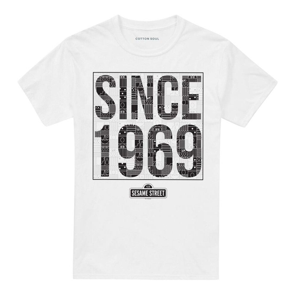 Sesame Street (Xxl, White) Unisex Adult Since 1969 T-Shirt