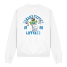 (XXL, White) Sesame Street Unisex Adult Oscar Lift Club Sweatshirt
