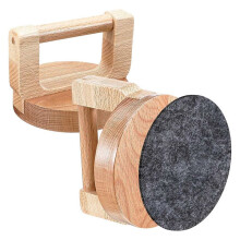 2 Pack Bamboo and Wood Baren with Mat for Printmaking Supplies, Block Printing Kit Printmaking Tools