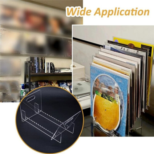 Suporte de Armazenamento de Discos de Vinil para Álbuns de LP de 12 e 10 Polegadas, Suporte de Exposição de Discos de Acrílico 1