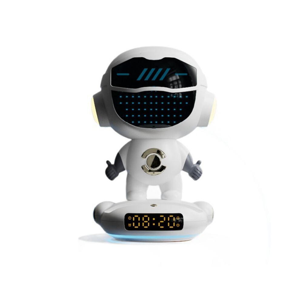 M80 Ai Robot Ai Speaker Alarm Clock Fm Radio Wireless Speaker Rgb For Boy Girl Student Gift Light 4713951359542