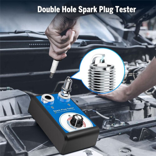 Tester Double Hole Diagnostic Tool Car 12V Spark TesterAuto Engine Ignition Detector Tools US Plug 2