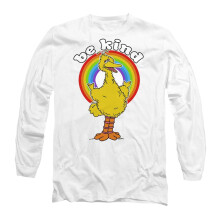 (L, White) Sesame Street Unisex Adult Be Kind Long-Sleeved T-Shirt