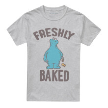 (XL, Athletic Heather) Sesame Street Unisex Adult Freshly Baked T-Shirt