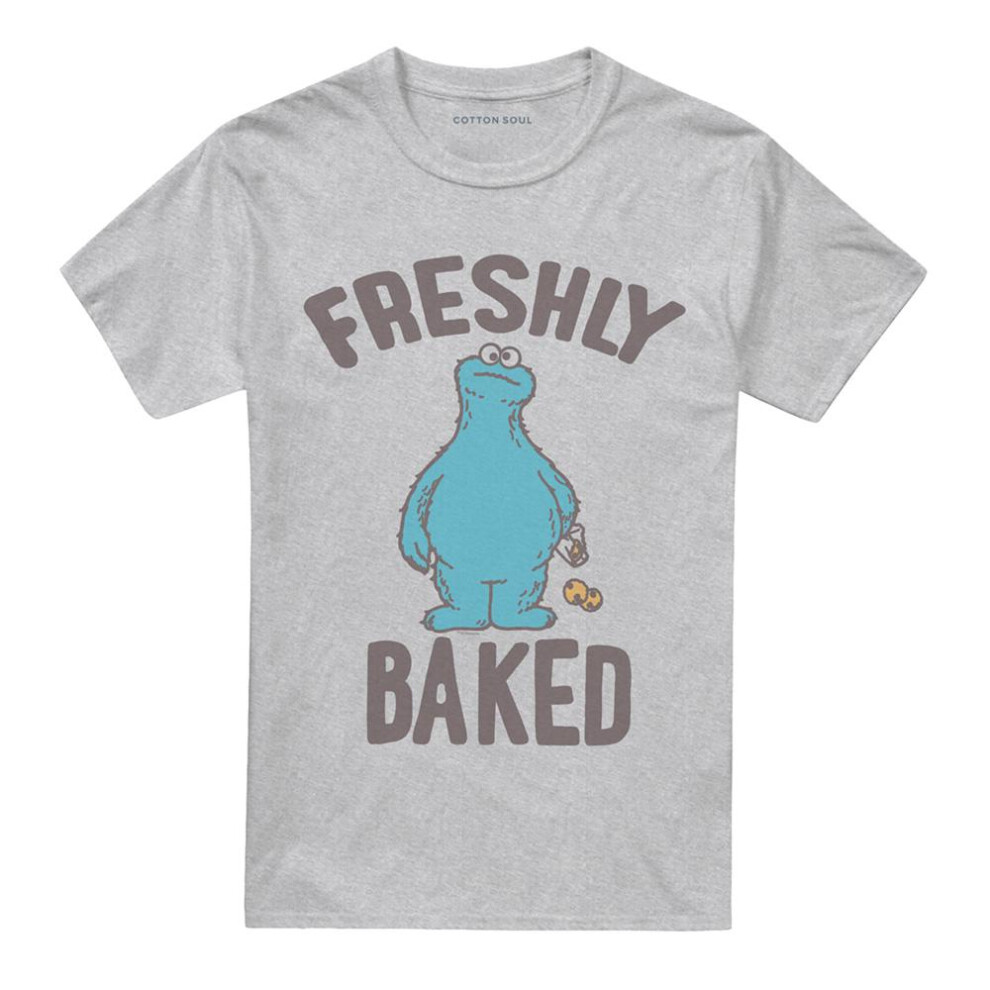 Sesame Street (Xl, Athletic Heather) Unisex Adult Freshly Baked T-Shirt Multicoloured