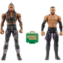 Mattel WWE Main Event Championship Showdown 2-Pack Action Figures & Accessory, Series #20 Damian Priest & Finn Balor Collectible Set