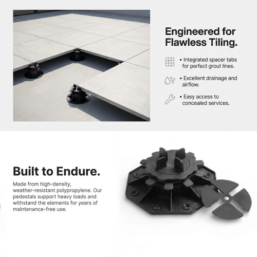 (28-60mm, Pack of 1) Adjustable Pedestal Support for Paving 2