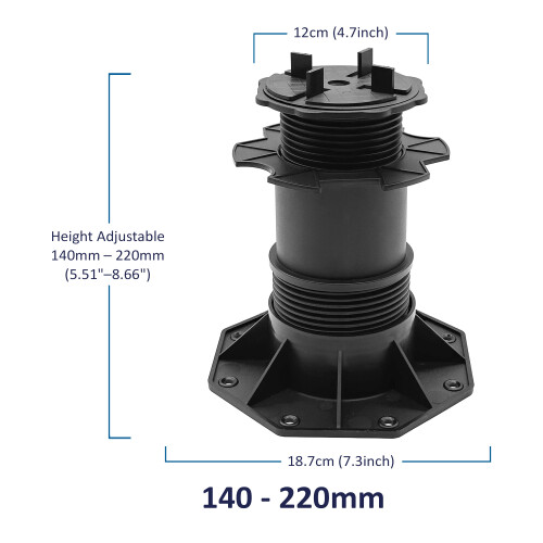 (140-220mm, Pack of 1) Adjustable Pedestal Support for Paving 1