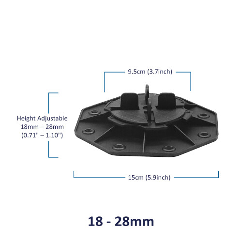 (18-28mm, Pack of 10) Adjustable Pedestal Support for Paving 1