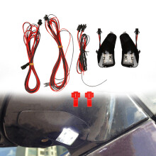 2PCS LED Rearview Puddle Light Under Side Mirror Welcome Lamp for Alphard 20 Series Vellfire II, Light