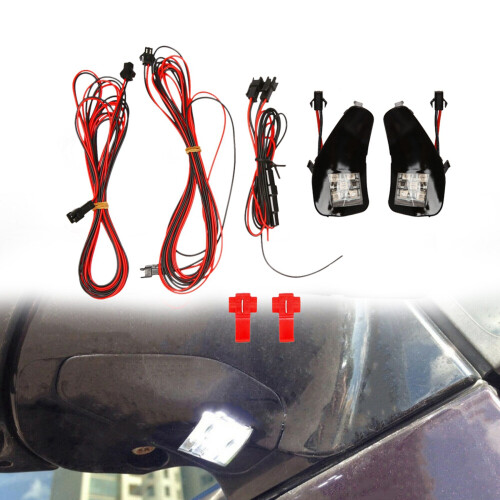 2PCS LED Rearview Puddle Light Under Side Mirror Welcome Lamp for  Alphard 20 Series Vellfire II,  Light