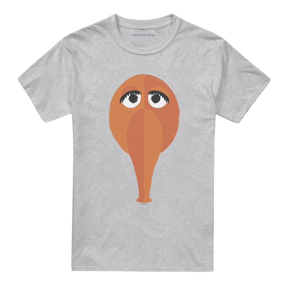 Sesame Street (3Xl, Athletic Heather) Unisex Adult The Smirk Snuffy T-Shirt Multicoloured