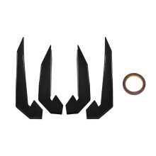 4 Stuks Auto Voorbumper Lip Splitter Vin Lange Luchtmes Auto Body Kit Auto Spoiler voor 10TH Type-R 2019-2021,B