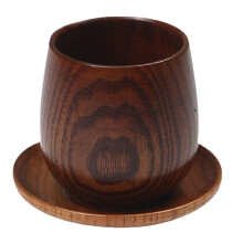 Japanese Style Log Cup Wooden Belly Cup Sake Solid Wood Retro Insulated Teacup Set Drinking Cup 150ML