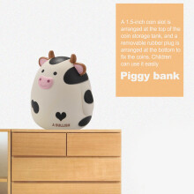 Cute Cartoon Krowa Skarbonka Skarbonka DużE OszczęDnośCi Box Dzieci Prezenty Monety Box Home Decor-BiałY