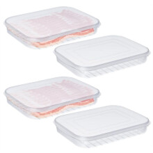 Refrigerator Fresh-Keeping Storage Box Home Transparent PE Soft Cover Stackable Food Grade Preservation Box