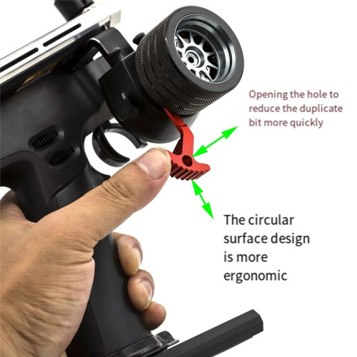 One-Handed Control Transmitter Steering Wheel Trigger Thumb Lever for Flysky Noble NB4 NB4+ Controller Upgrade Black 1