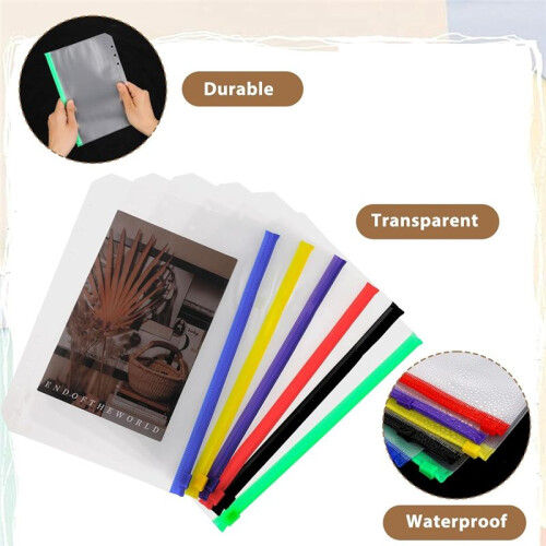 12pcs A5 Binder Pockets 6 Hole A5 Binder Inserts with 42 Adhesive Binder Tabs for 6 Ring Notebook Binders 2