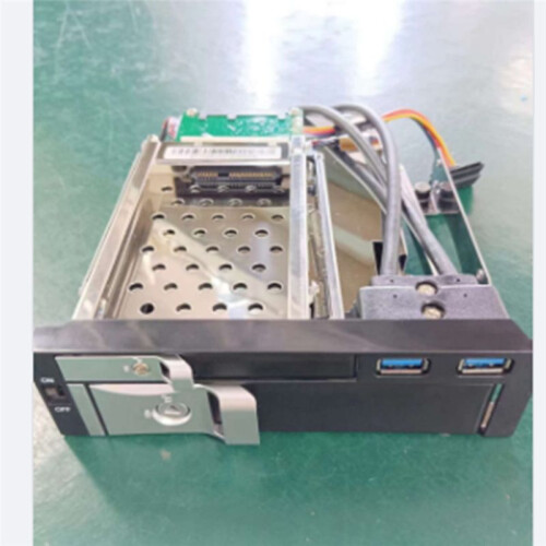 Estojo de Disco Rígido Interno de Slot Duplo de 5,25 Polegadas Gabinete  HDD/SSD de 2,5+3,5 Polegadas Design Sem Ferramentas com 2 Travas de 1