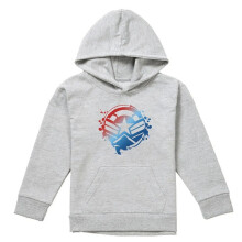 (12-13 Years, Athletic Heather) Captain America Childrens/Kids Gradient Shield Heather Pull Over Hoodie