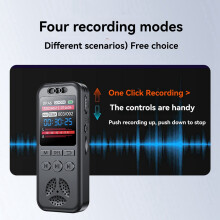 Digital Voice Recorder MP3 Player HD Noise Reduction WAV Audio Player One-Button Portable Business Recording Device