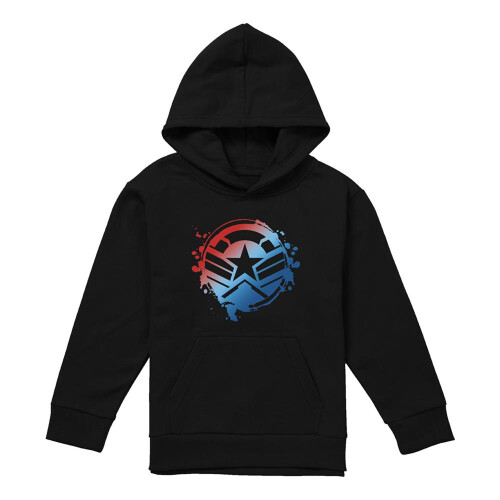 Captain America (9-11 Years, Black) Captain America Childrens/Kids Gradient Shield Pull Over Hoodie