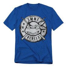 (XL, Royal Blue) Teenage Mutant Ninja Turtles Unisex Adult Rebels Distressed Logo T-Shirt