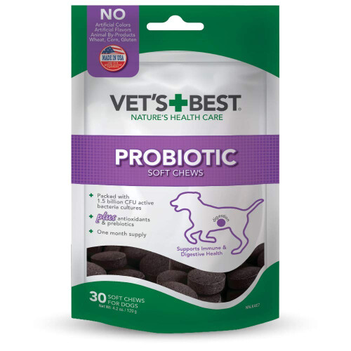 Integratori per Cani Vet's Best Probiotic Soft Chews | Supporto Digestivo | 30 Giorni