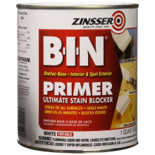 Zinsser 00904 B-I-N Imprimador Sellador de Shellac Pigmentado, Blanco, 1 Cuarto