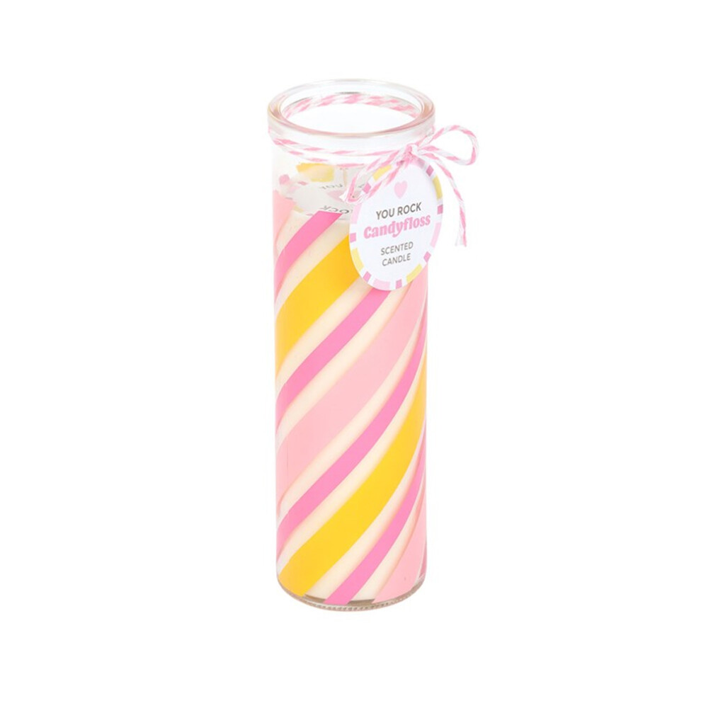 Something Different Cotton Candy Candy Stripe Tube Candle