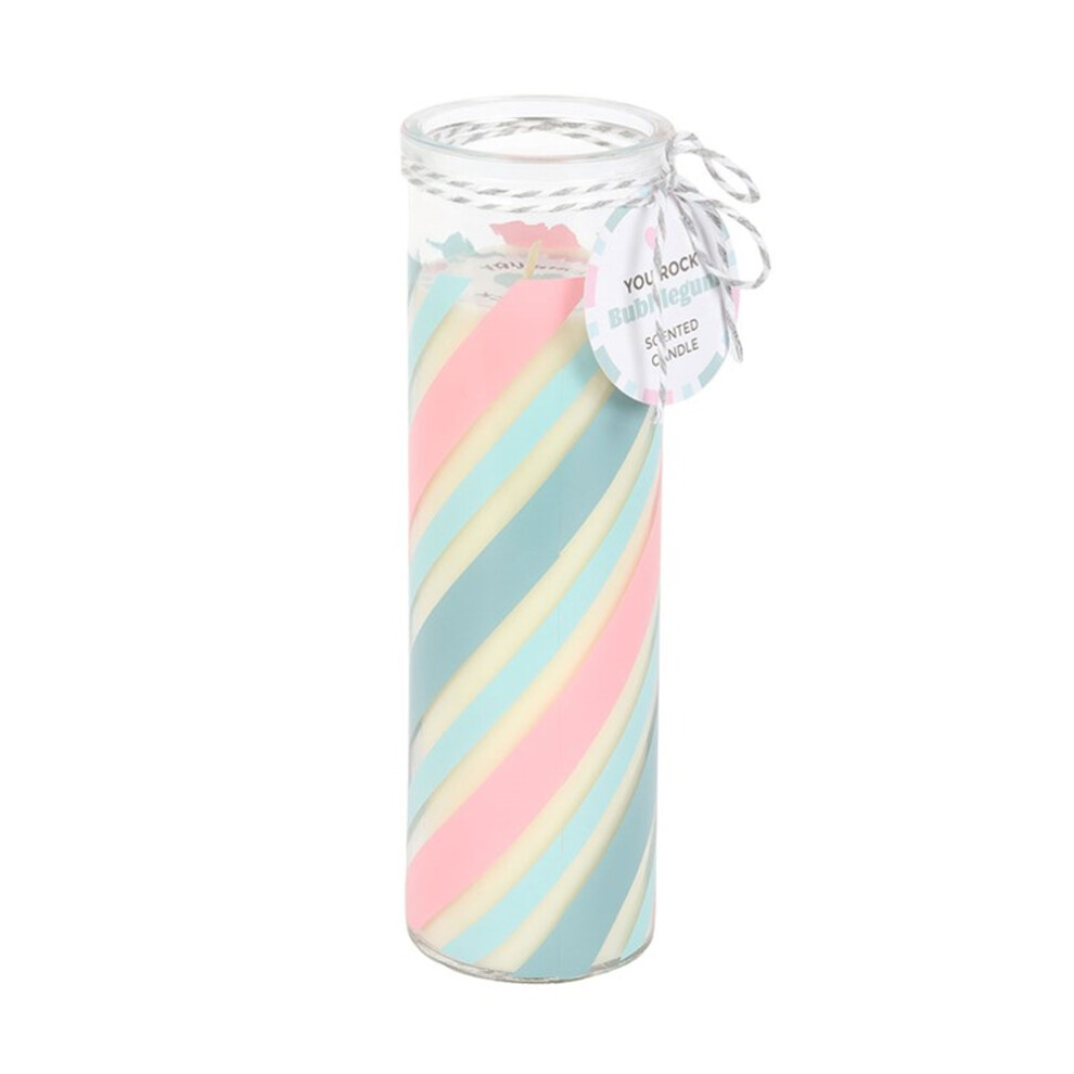 Something Different Bubblegum Candy Stripe Tube Candle