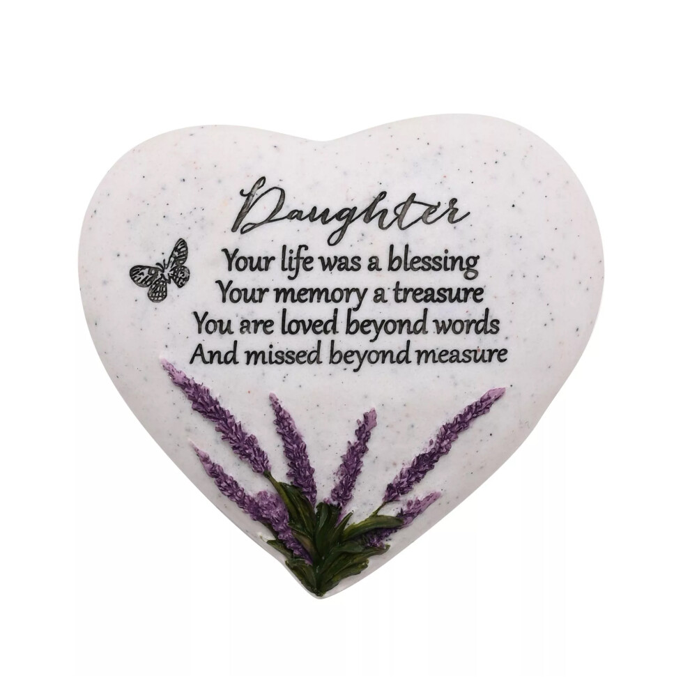 Celebrations Thoughts Of You Daughter Heart Ornament Lavender