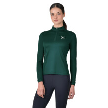 (16 UK, Dark Emerald) Dublin Womens/Ladies Breathable Long-Sleeved Riding Top