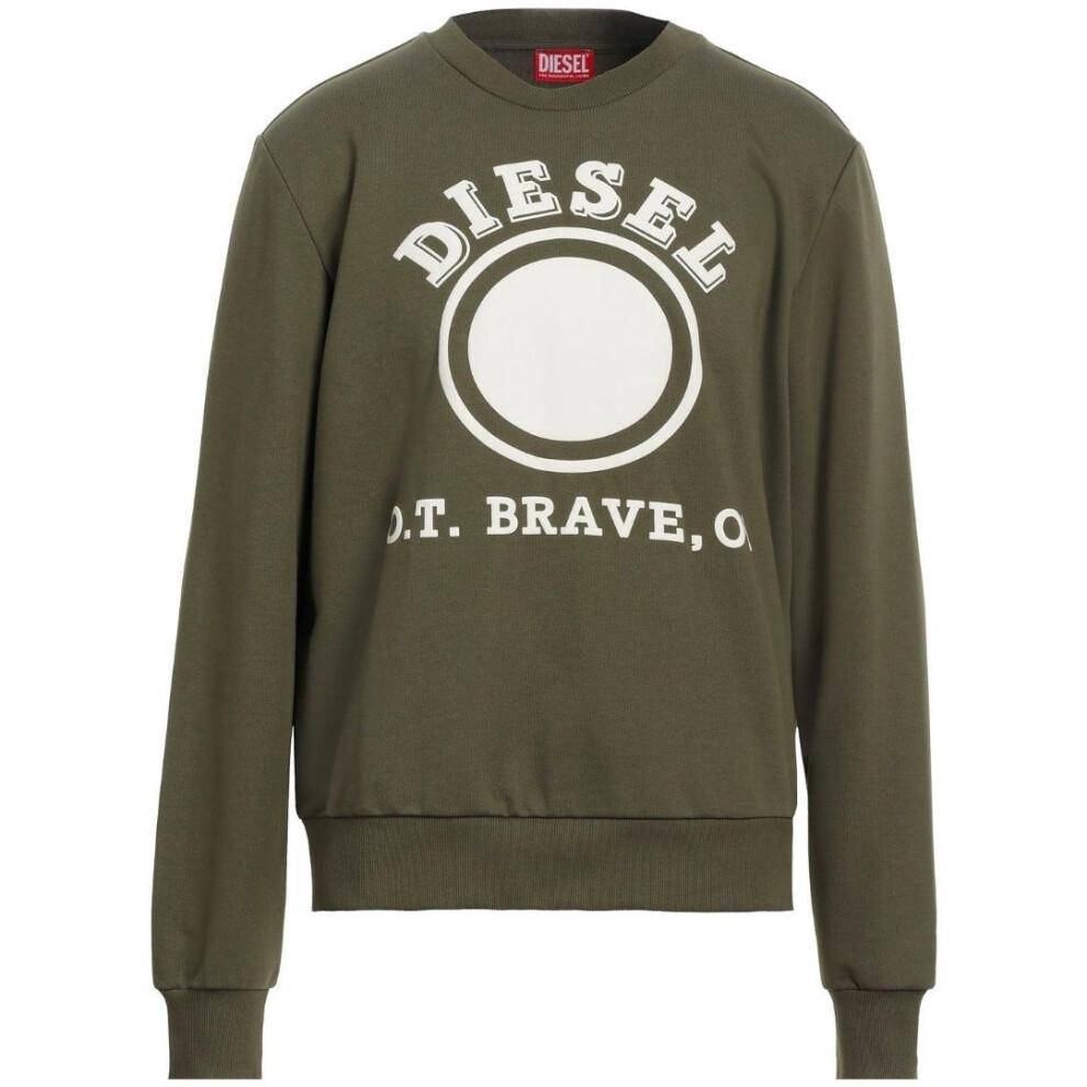 Diesel (S, ) Mens Faded Dot Logo Sweatshirt Green