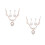 2Sets Damen Schmuckset Rosenvergoldeter Ohrringe 5