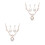 2Sets Damen Schmuckset Rosenvergoldeter Ohrringe 9