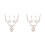 2Sets Damen Schmuckset Rosenvergoldeter Ohrringe 8