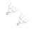 2Sets Damen Schmuckset Rosenvergoldeter Ohrringe 3