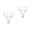 2Sets Damen Schmuckset Rosenvergoldeter Ohrringe 4