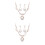 2Sets Damen Schmuckset Rosenvergoldeter Ohrringe 6